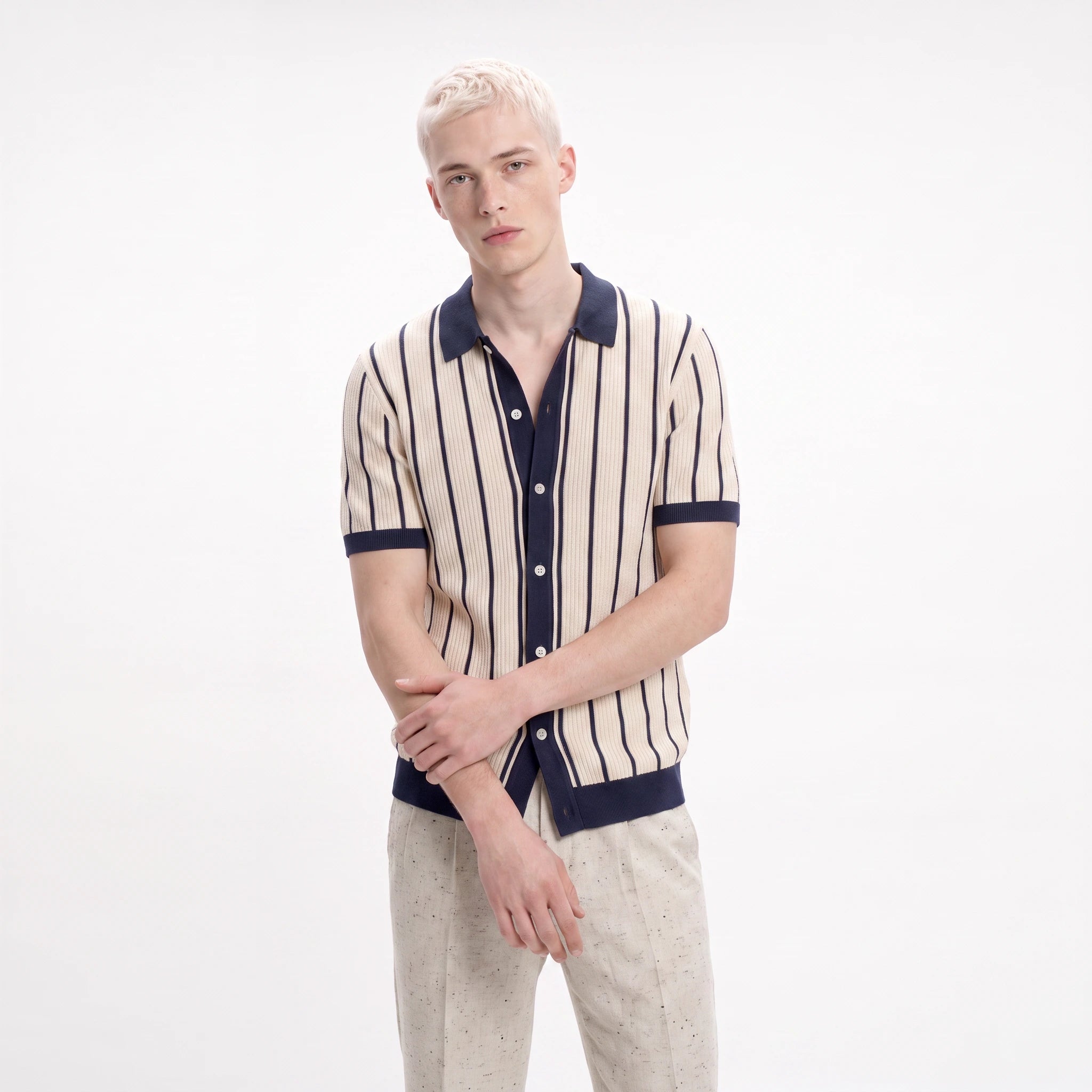 Southampton Knitted Button Down Polo