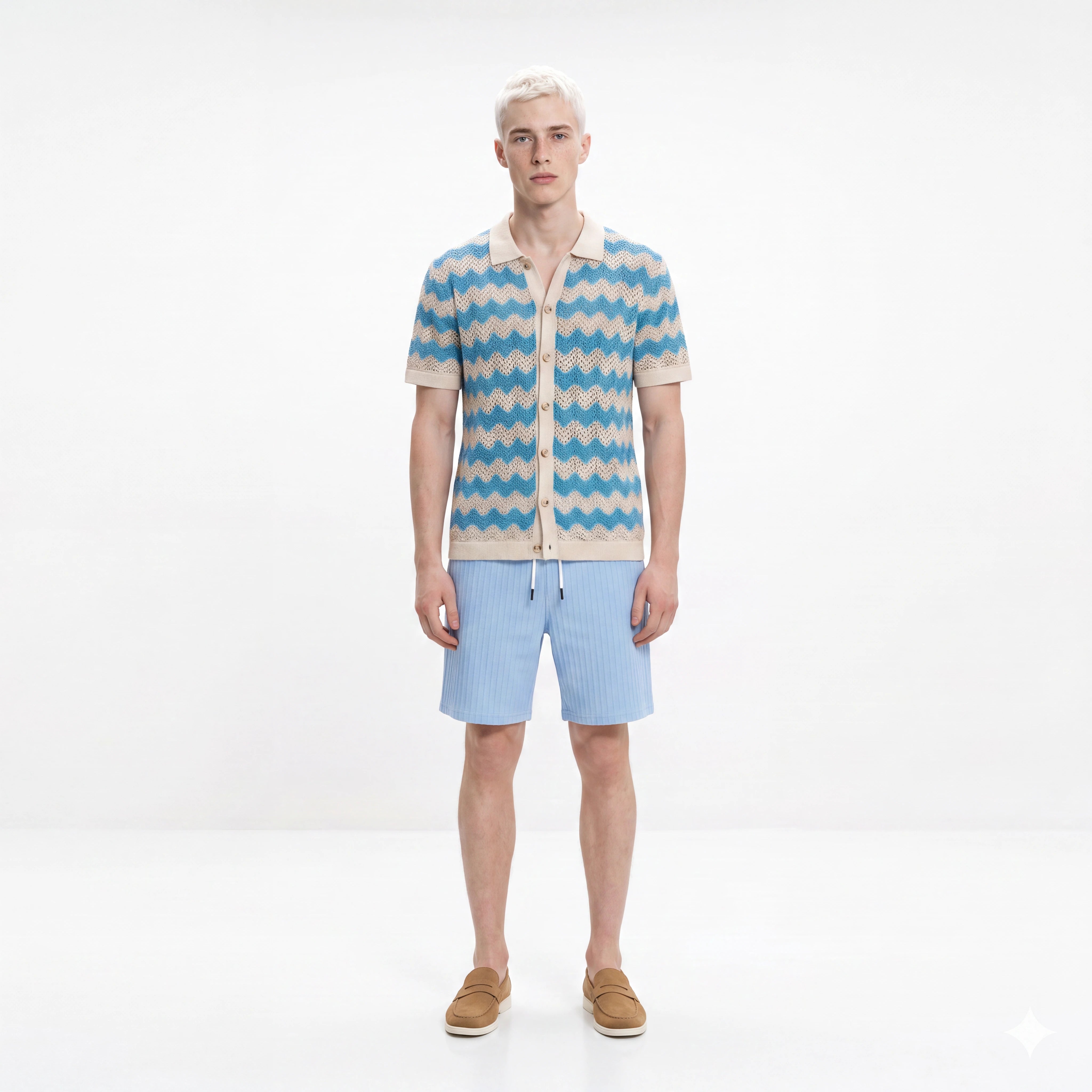 Mizzoni Knitted Button Down Polo