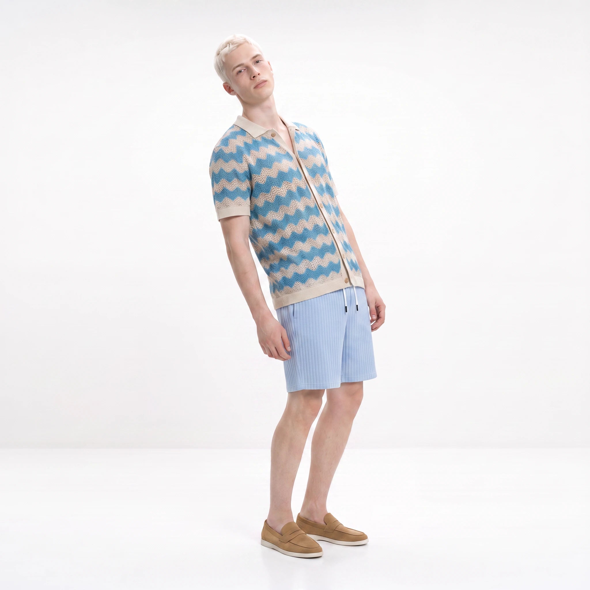 Mizzoni Knitted Button Down Polo