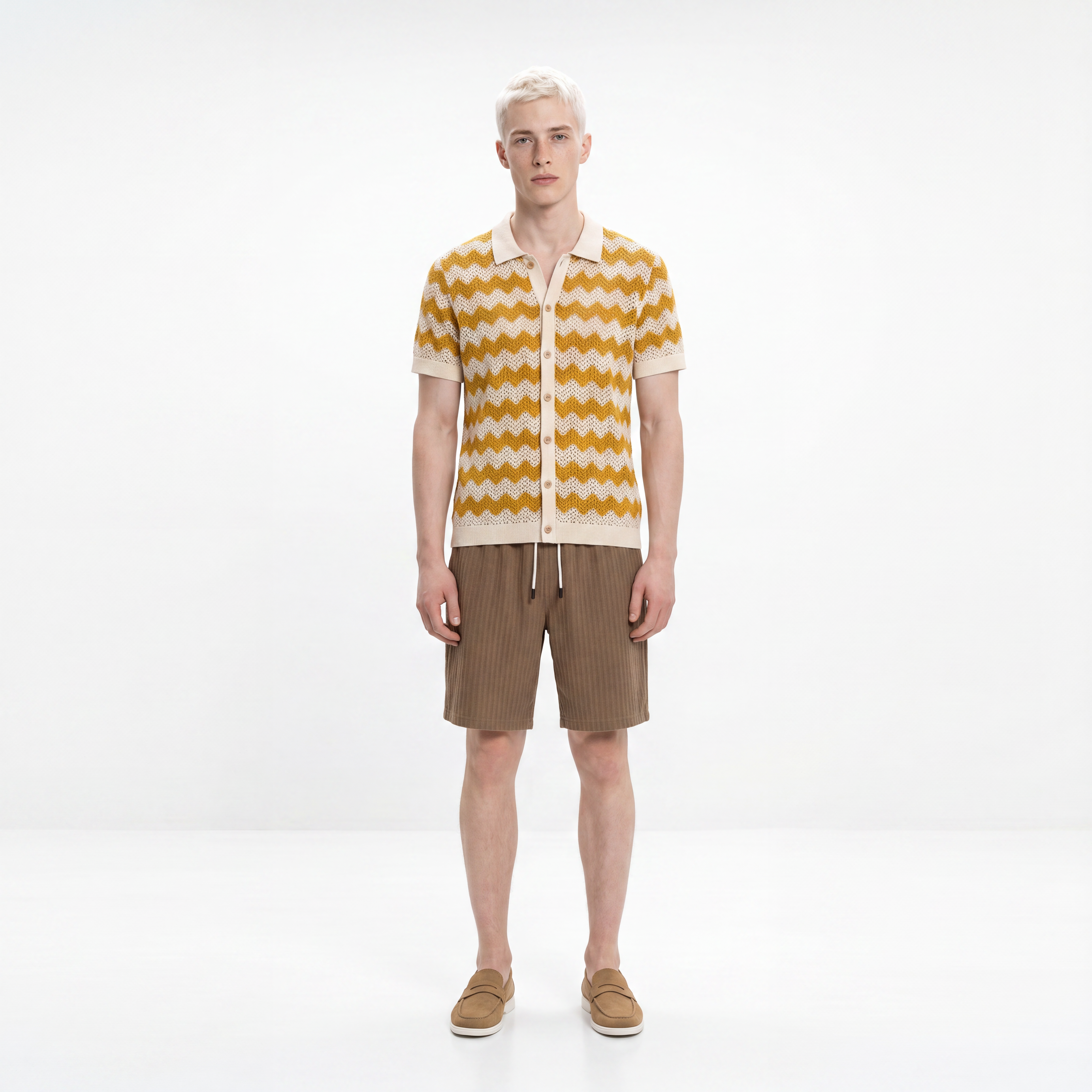 Mizzoni Knitted Button Down Polo