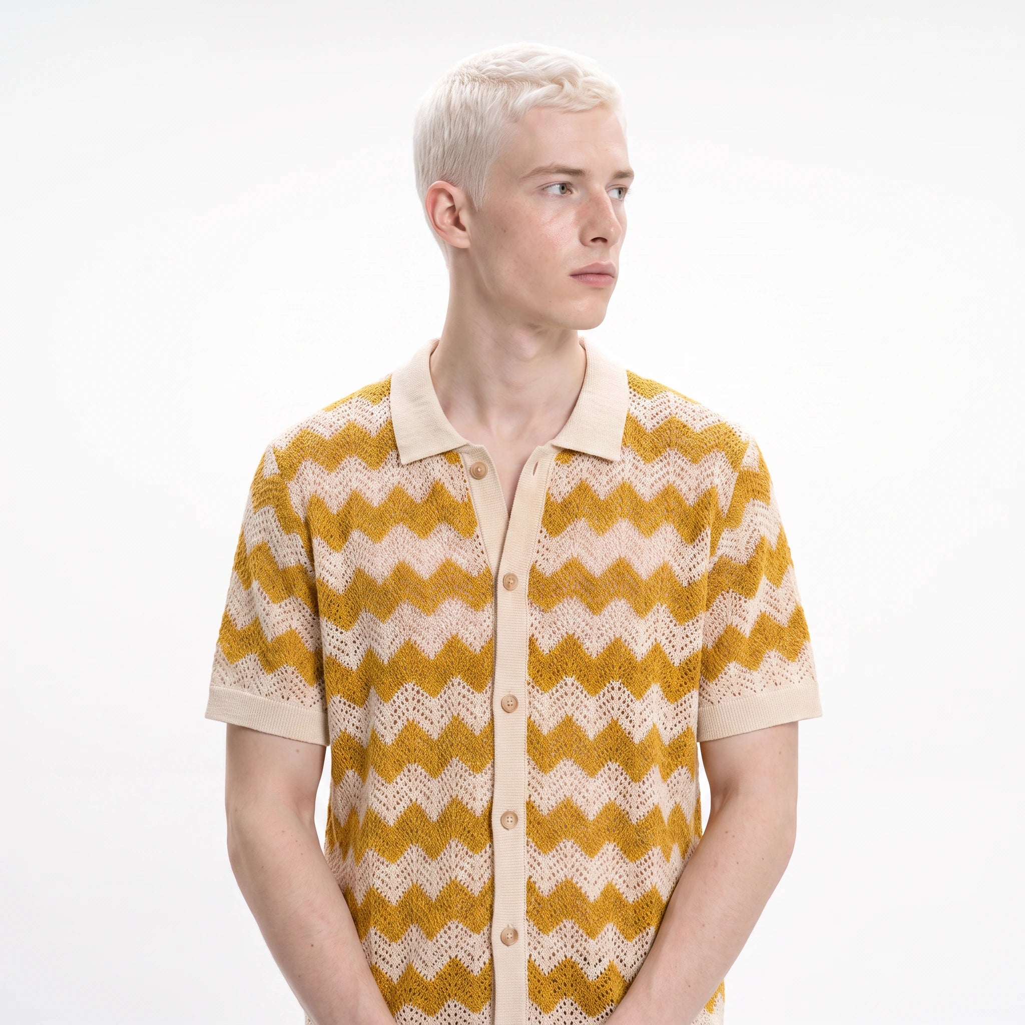 Mizzoni Knitted Button Down Polo