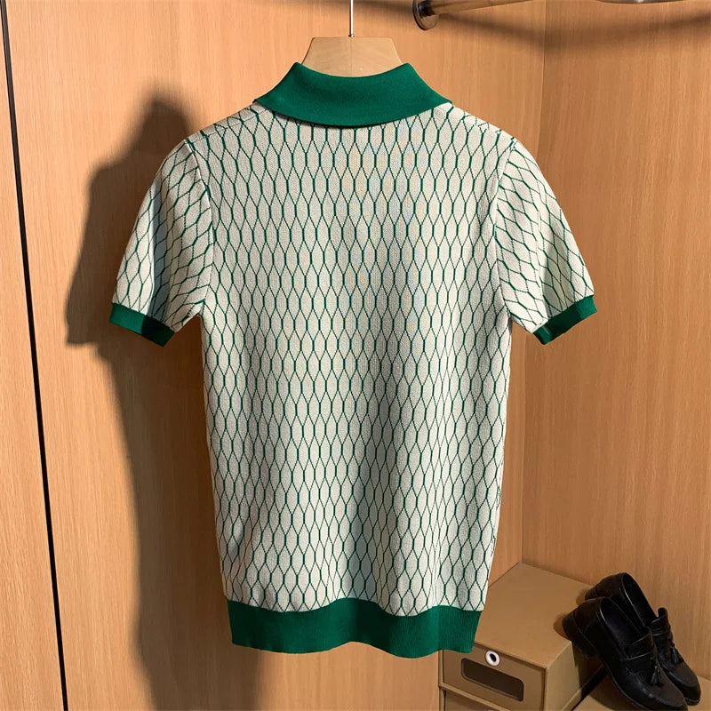 The Astoria Jacquard Knit Polo