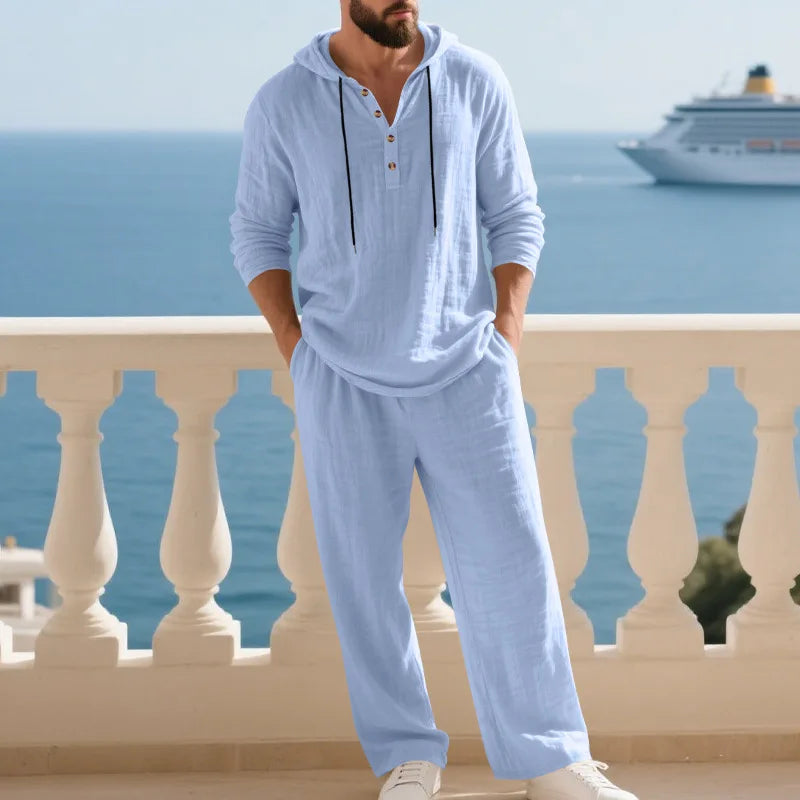 Barcelona Linen Henley Set
