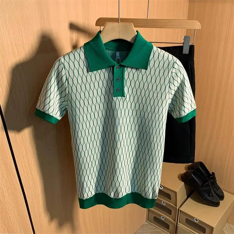 The Astoria Jacquard Knit Polo