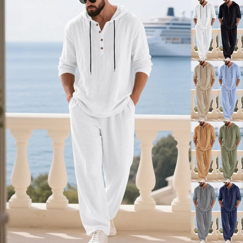 Barcelona Linen Henley Set