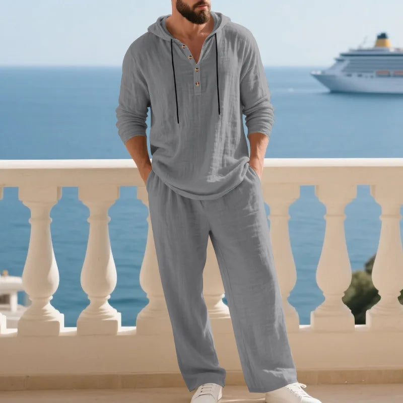 Barcelona Linen Henley Set
