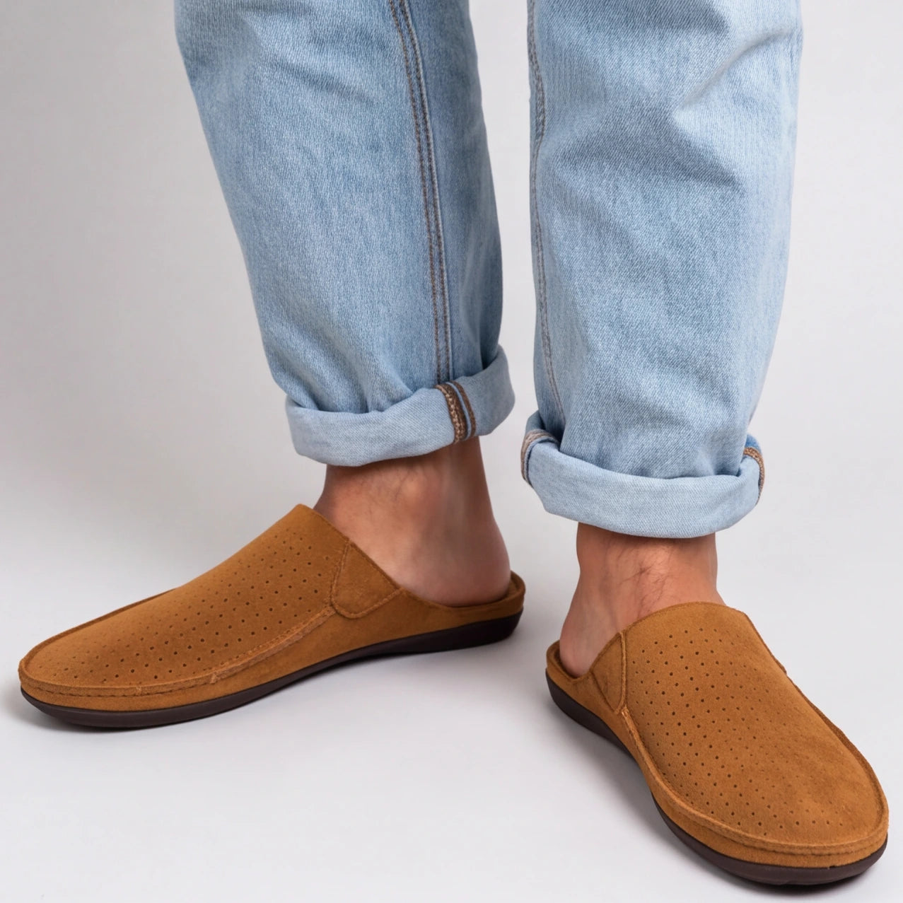 Lission Lambskin Leather Slippers