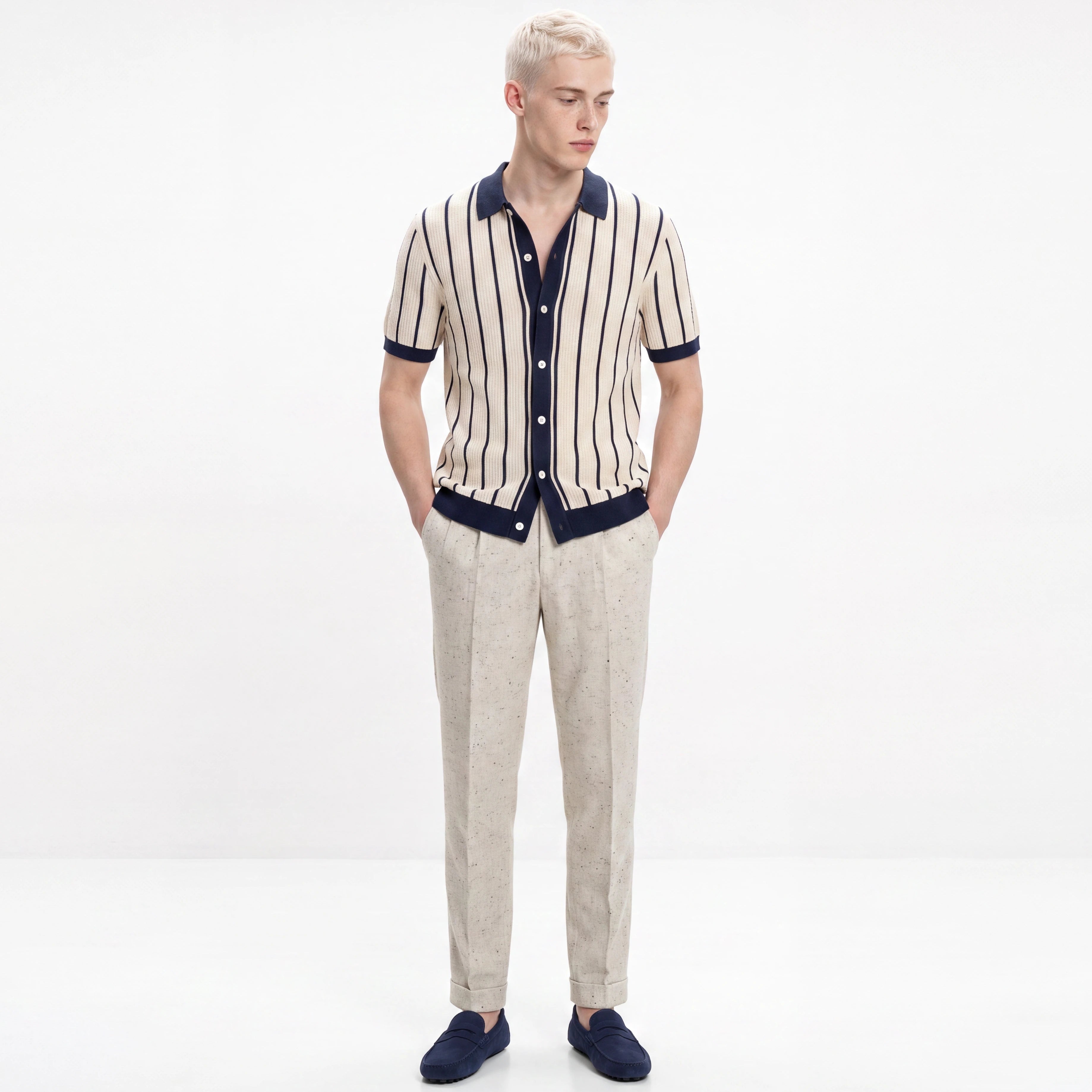 Southampton Knitted Button Down Polo