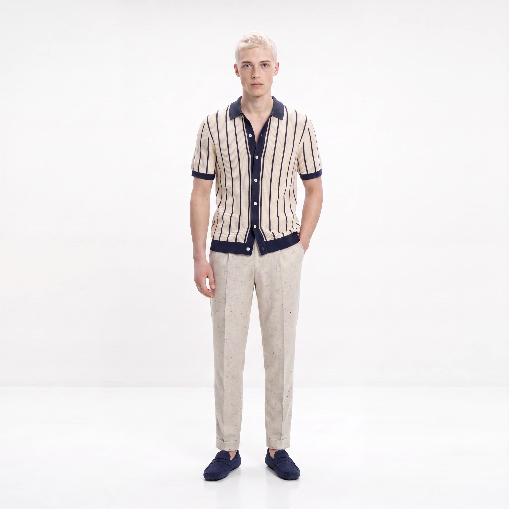 Southampton Knitted Button Down Polo