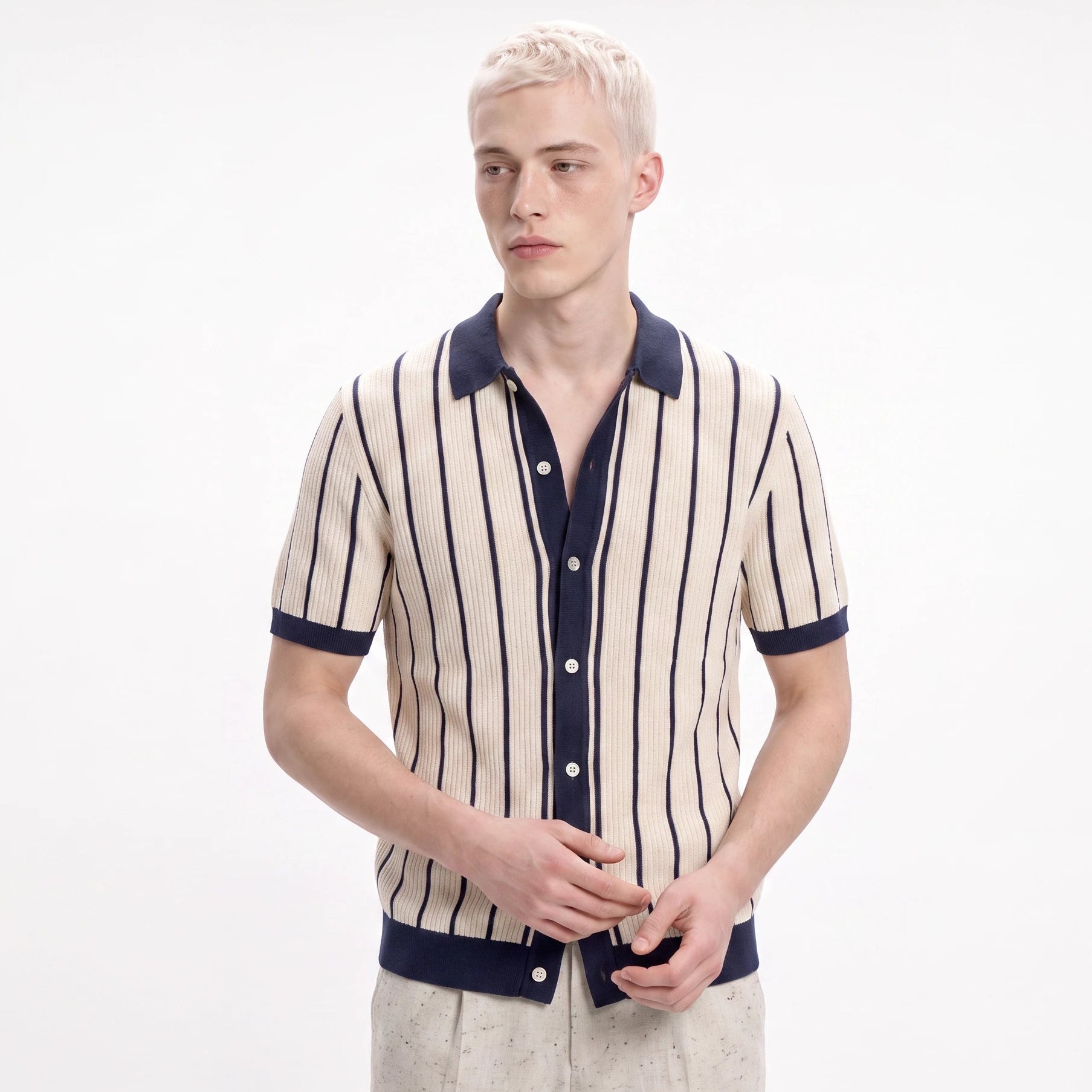 Southampton Knitted Button Down Polo