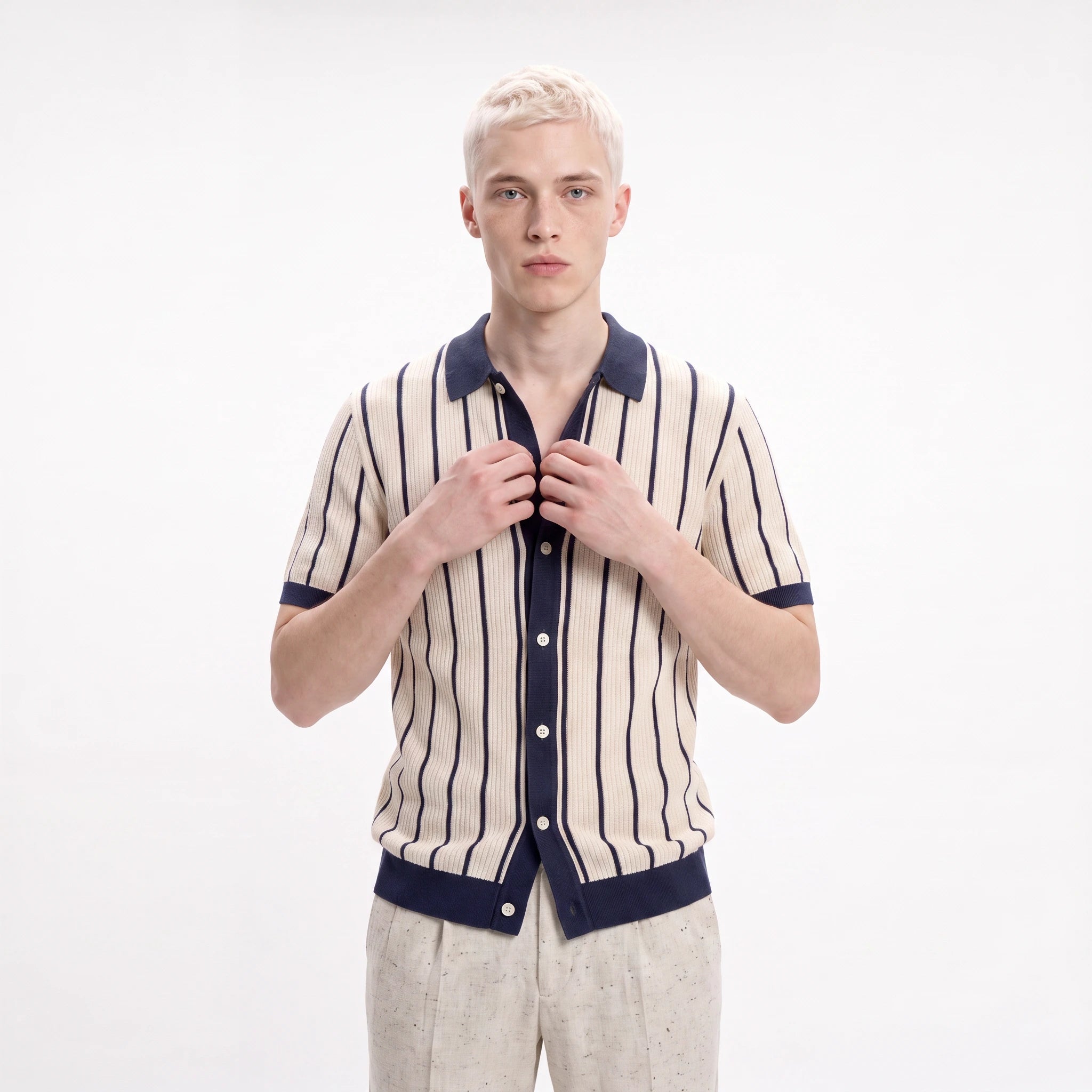 Southampton Knitted Button Down Polo