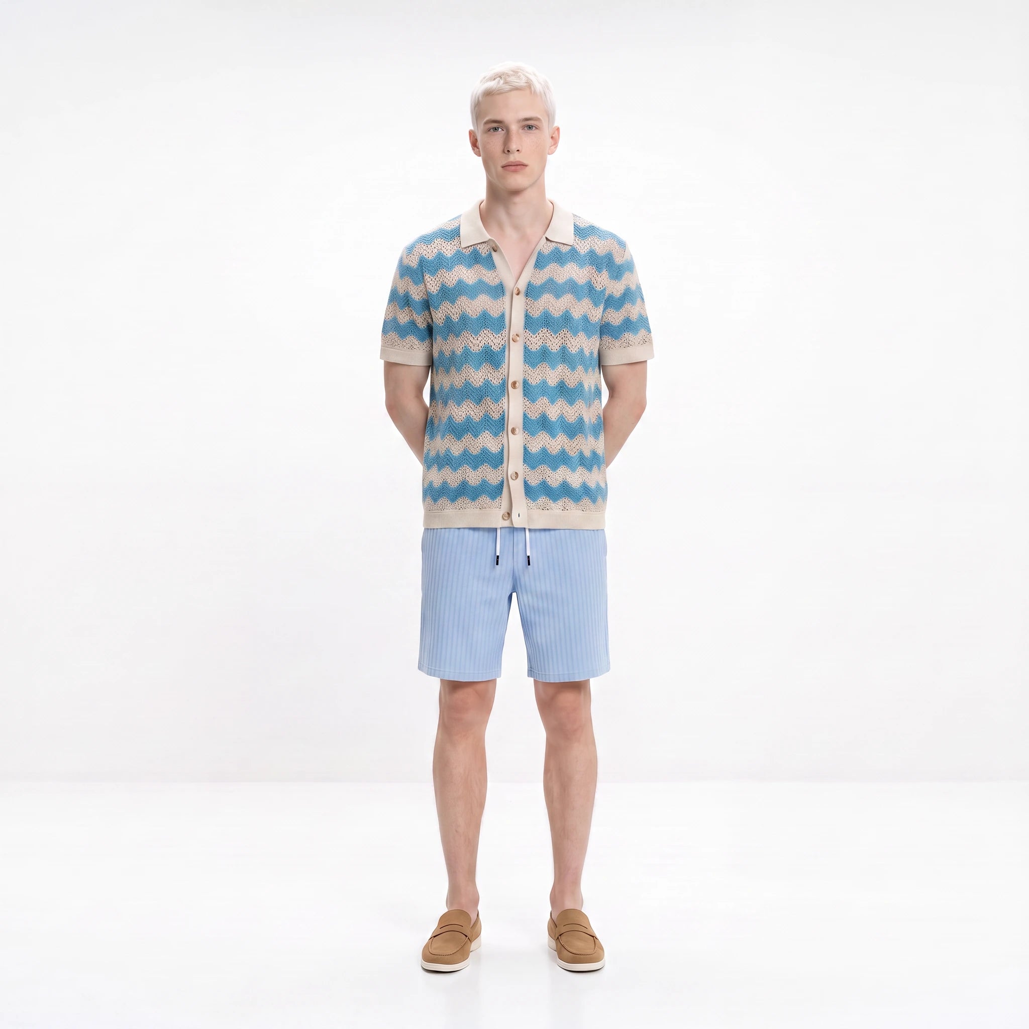 Mizzoni Knitted Button Down Polo