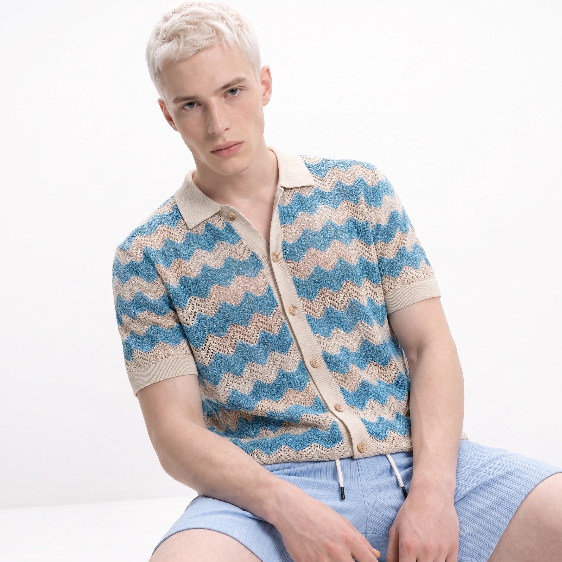Mizzoni Knitted Button Down Polo