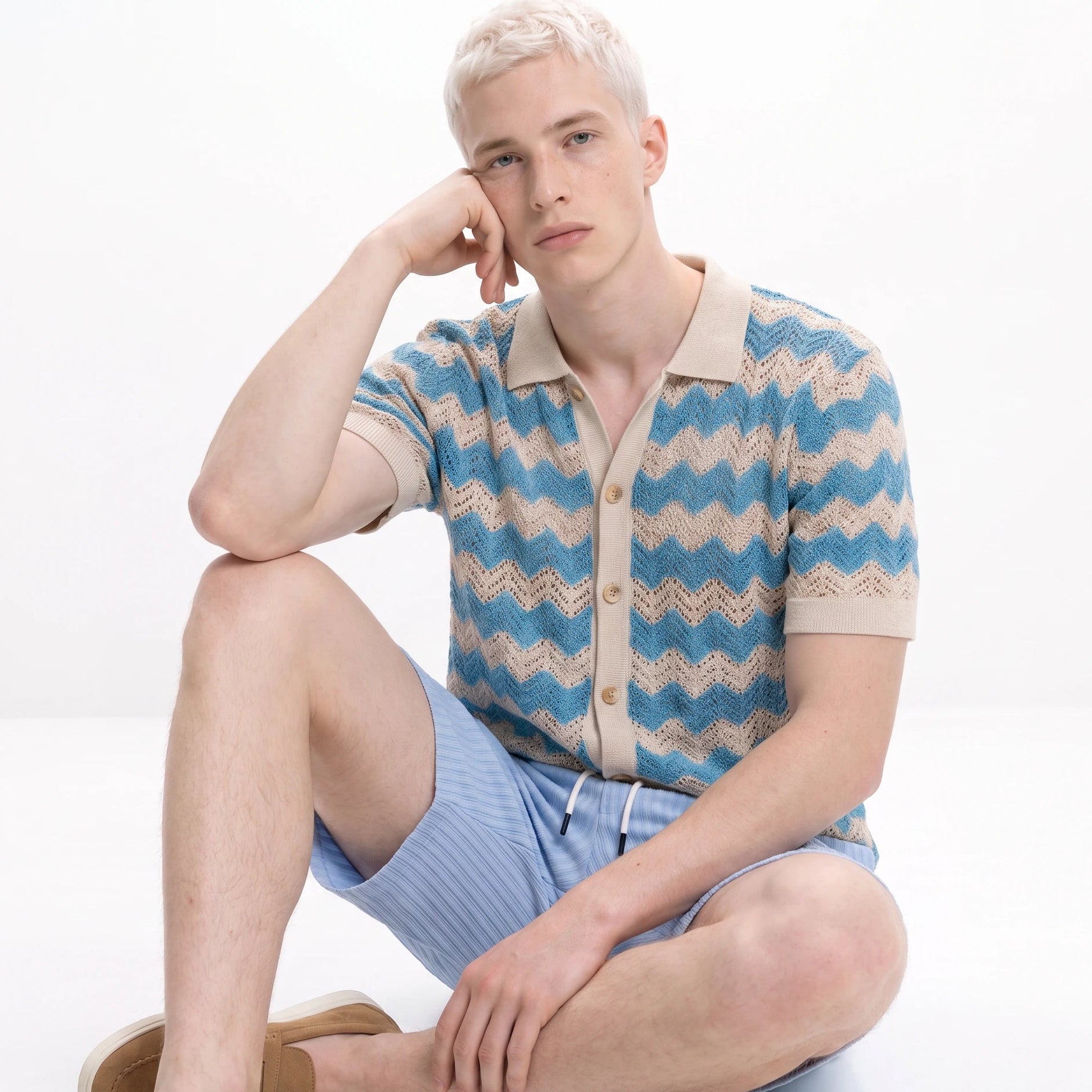 Mizzoni Knitted Button Down Polo