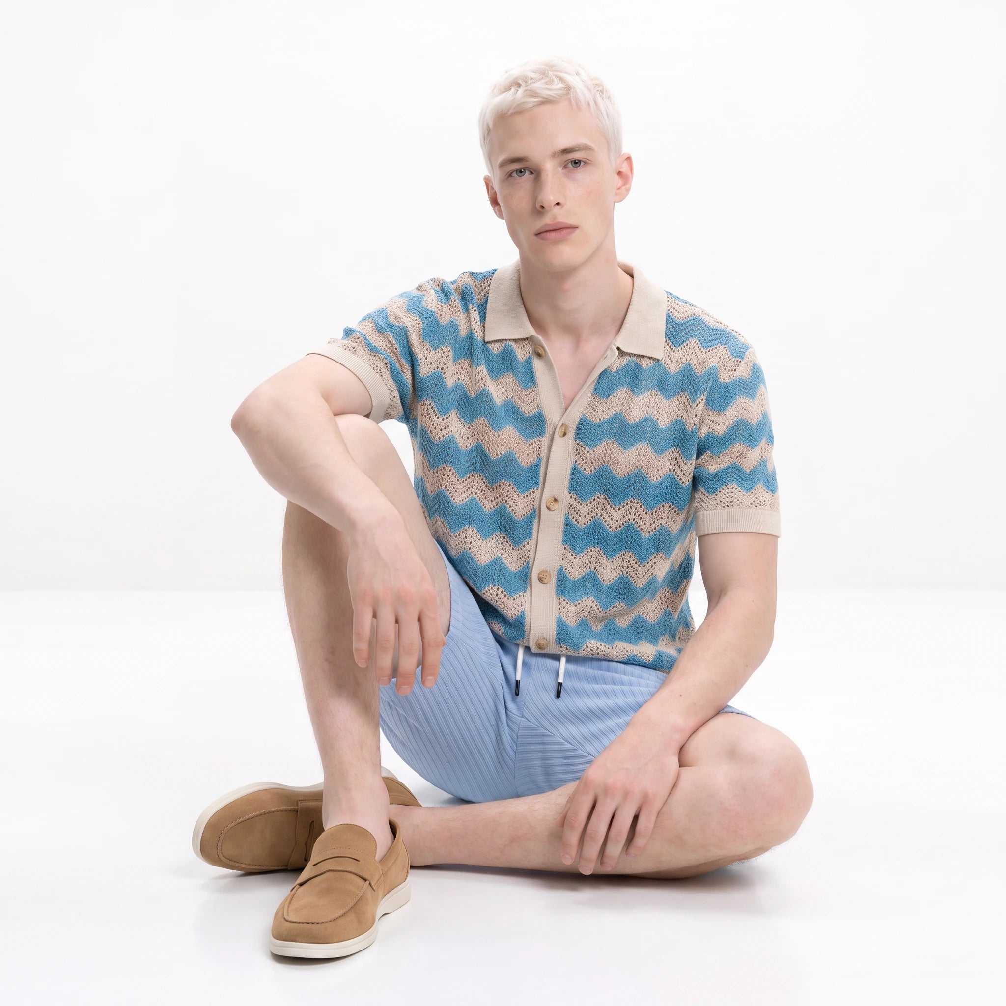 Mizzoni Knitted Button Down Polo