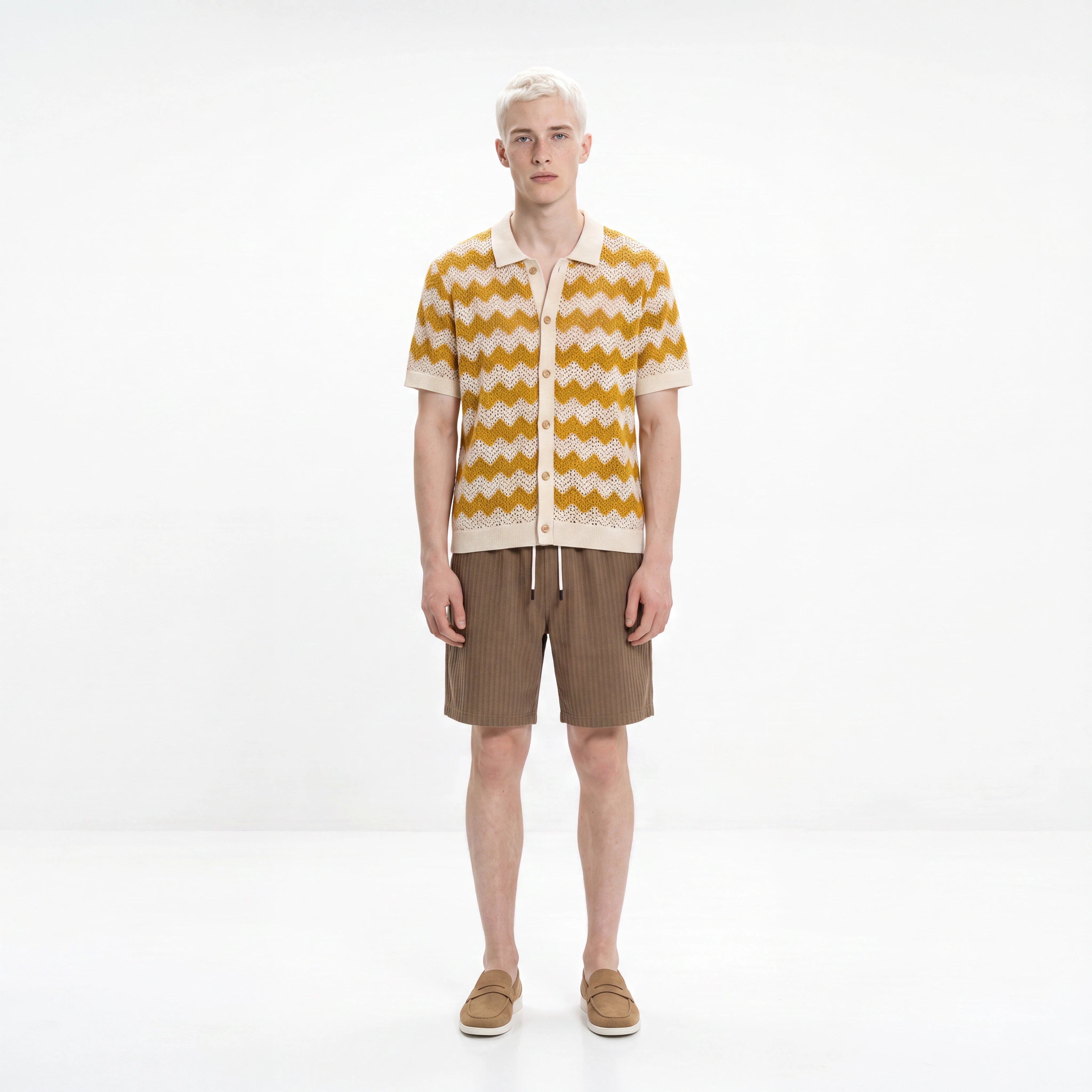 Mizzoni Knitted Button Down Polo