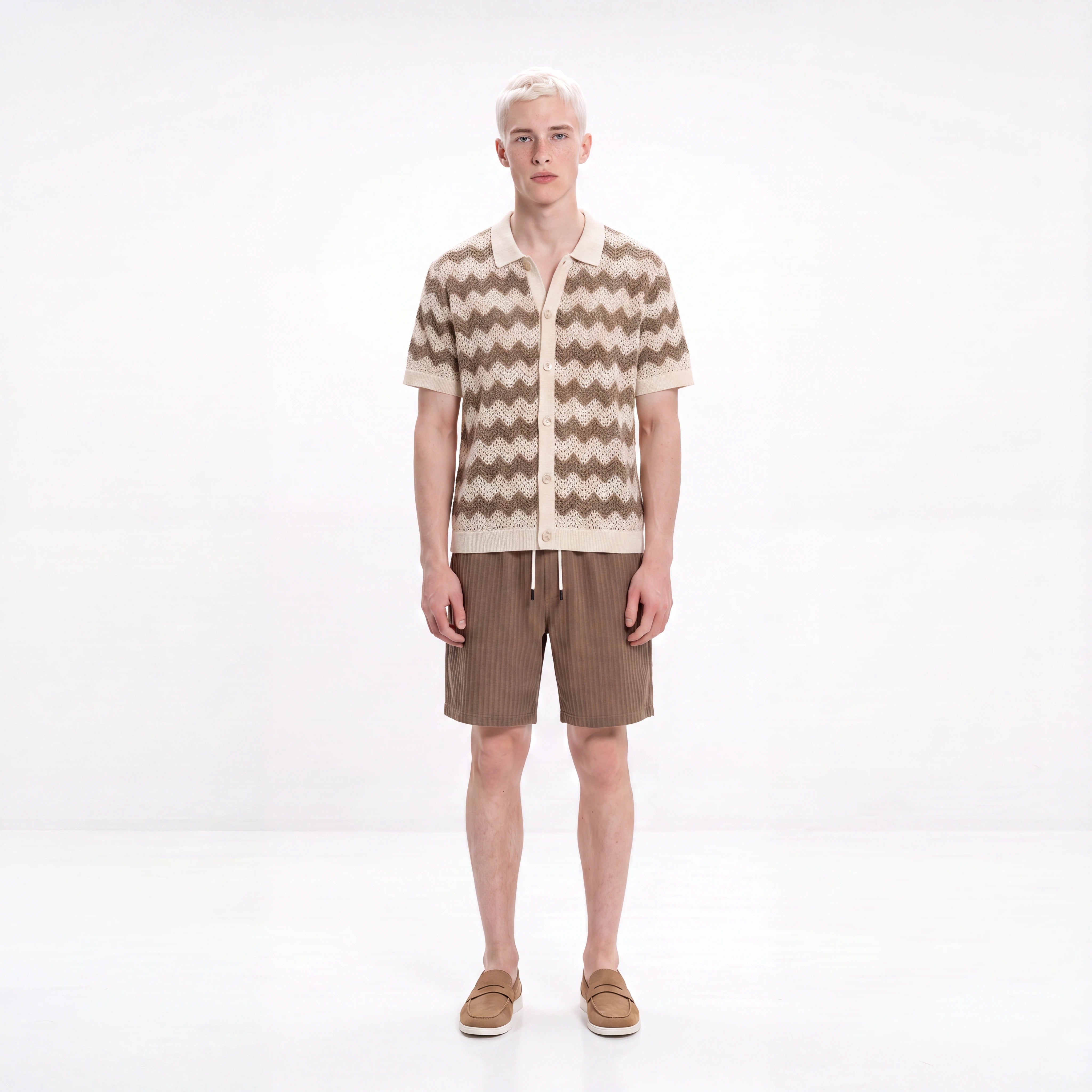 Mizzoni Knitted Button Down Polo