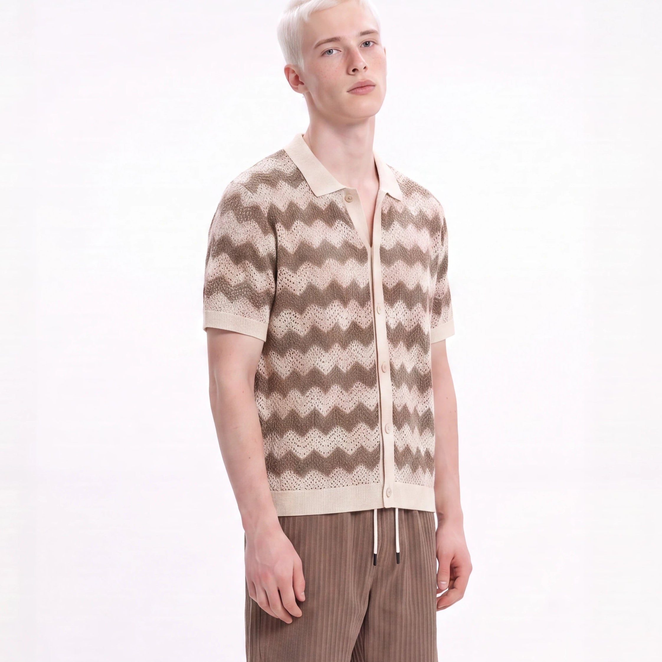 Mizzoni Knitted Button Down Polo