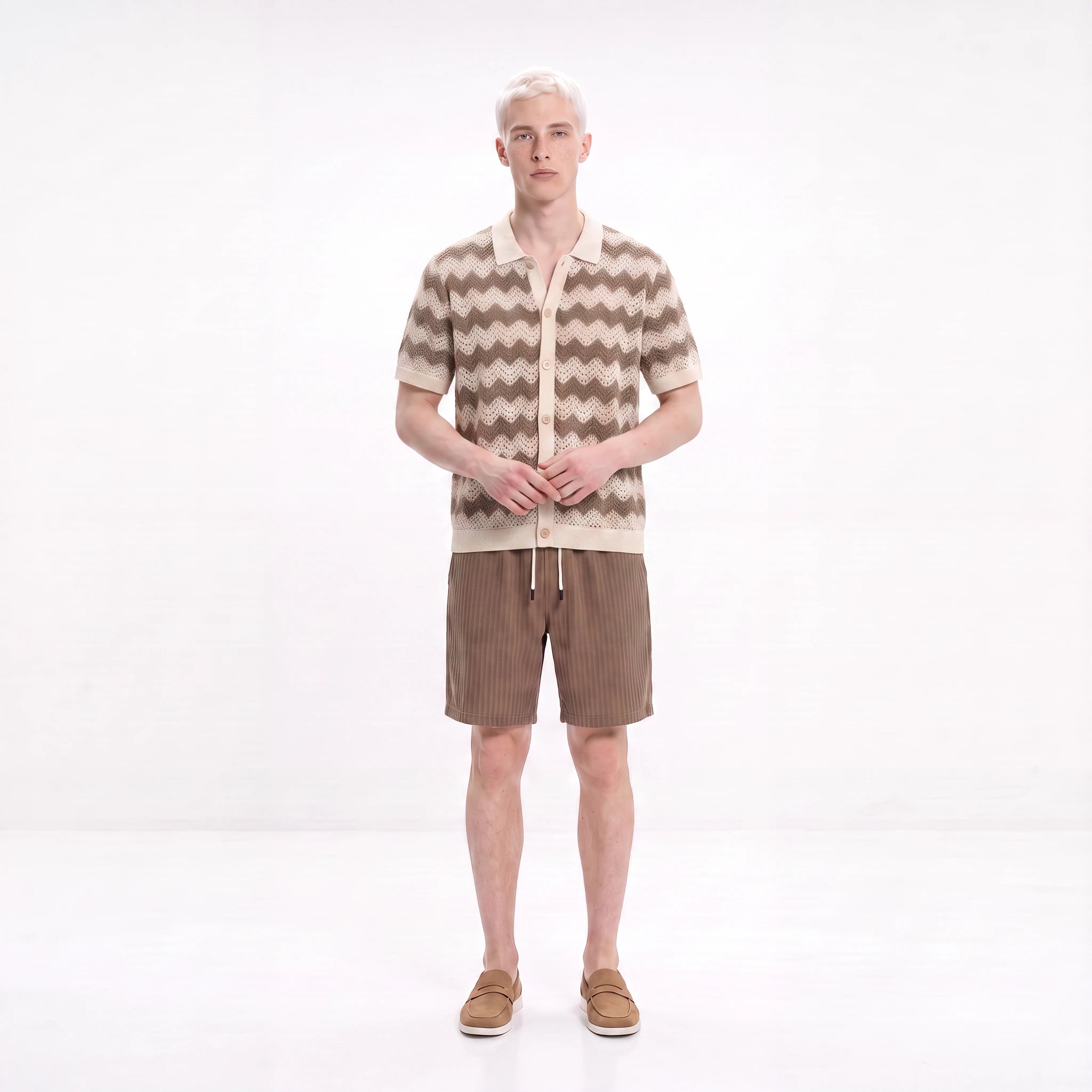 Mizzoni Knitted Button Down Polo