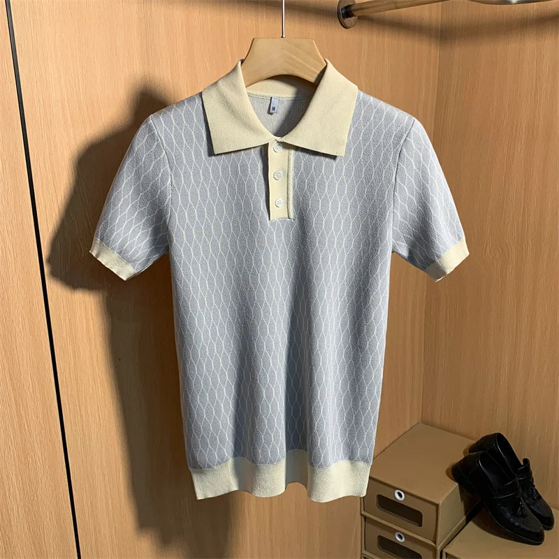The Astoria Jacquard Knit Polo