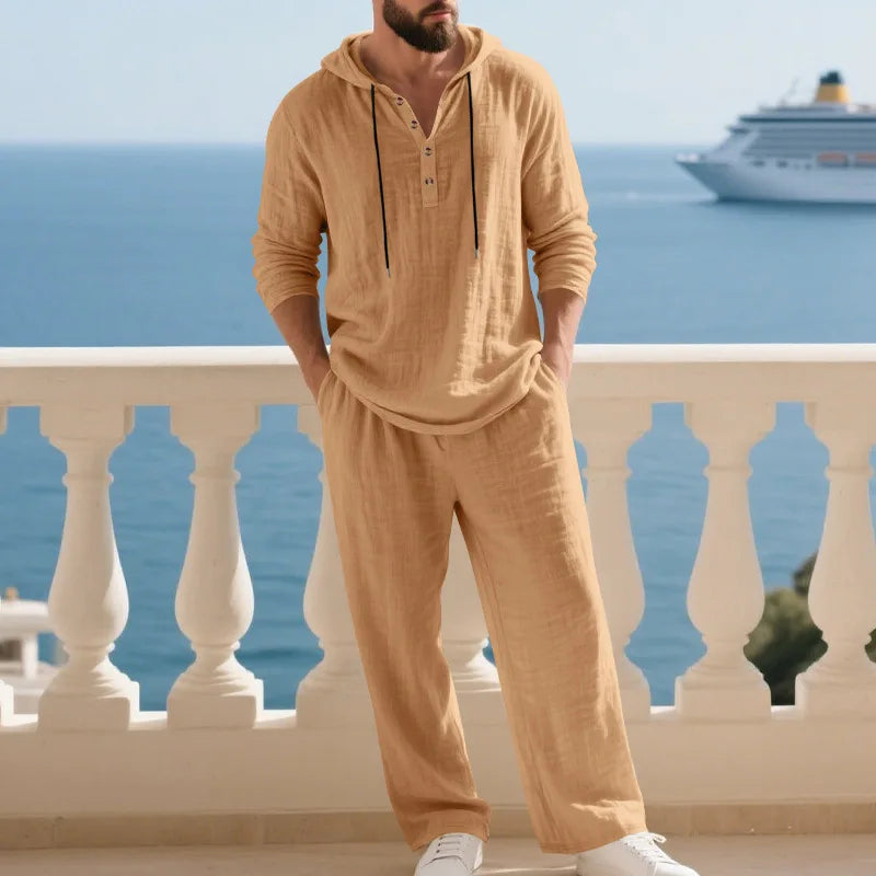 Barcelona Linen Henley Set