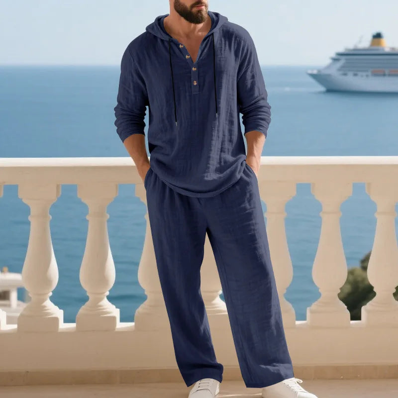 Barcelona Linen Henley Set