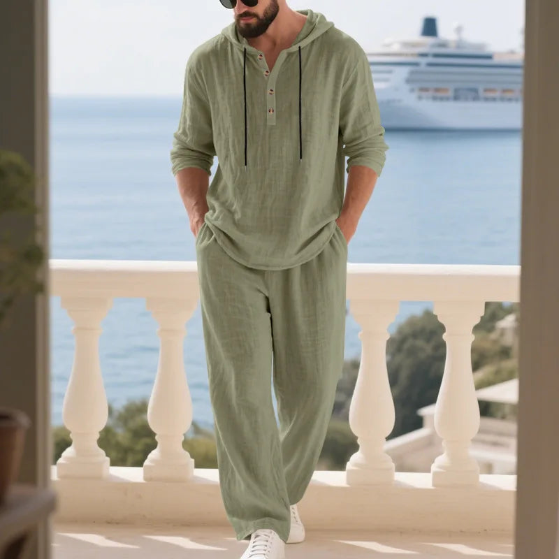 Barcelona Linen Henley Set