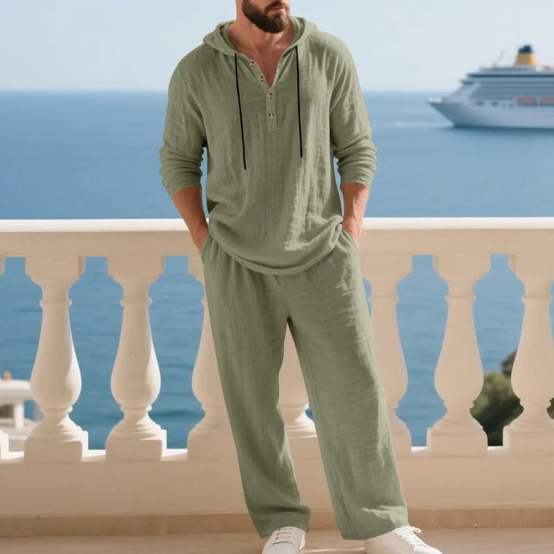 Barcelona Linen Henley Set