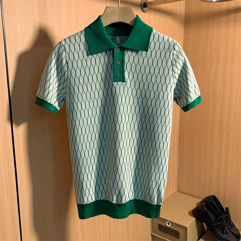 The Astoria Jacquard Knit Polo