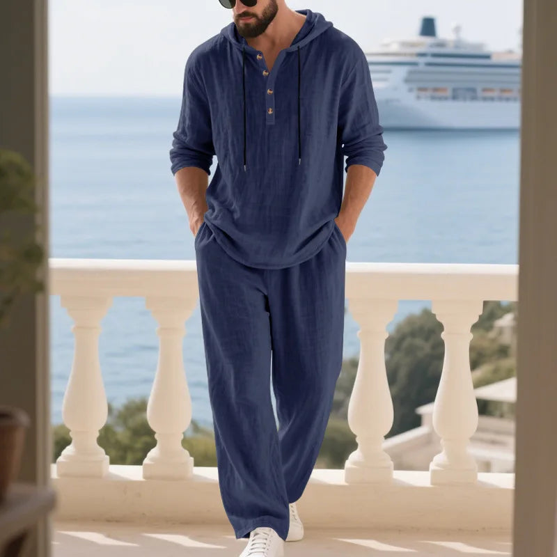 Barcelona Linen Henley Set