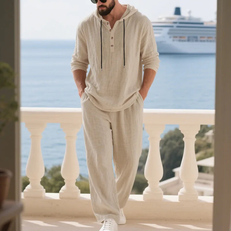 Barcelona Linen Henley Set
