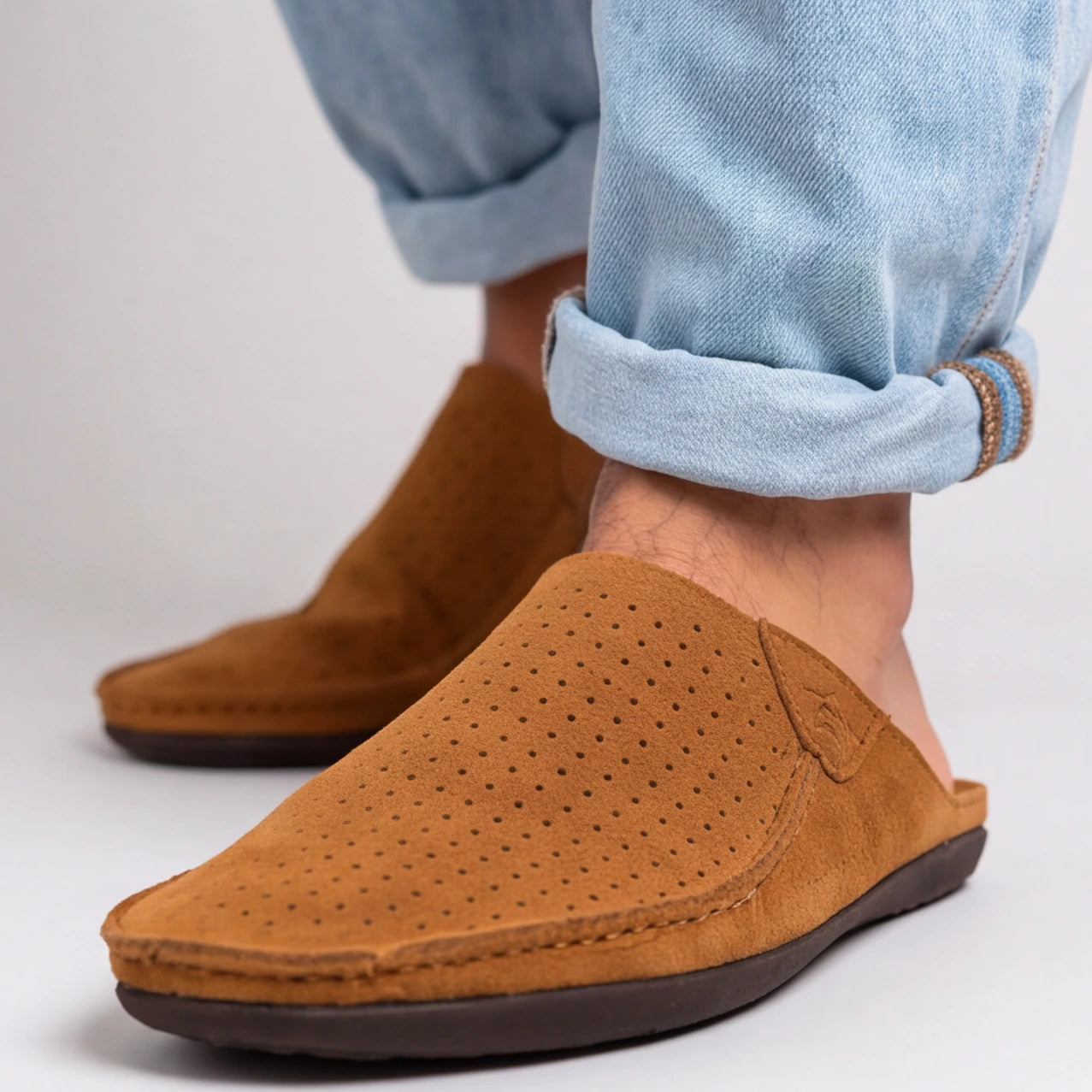 Lission Lambskin Leather Slippers