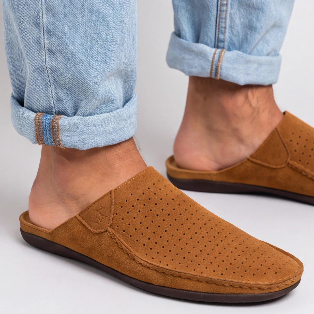 Lission Lambskin Leather Slippers