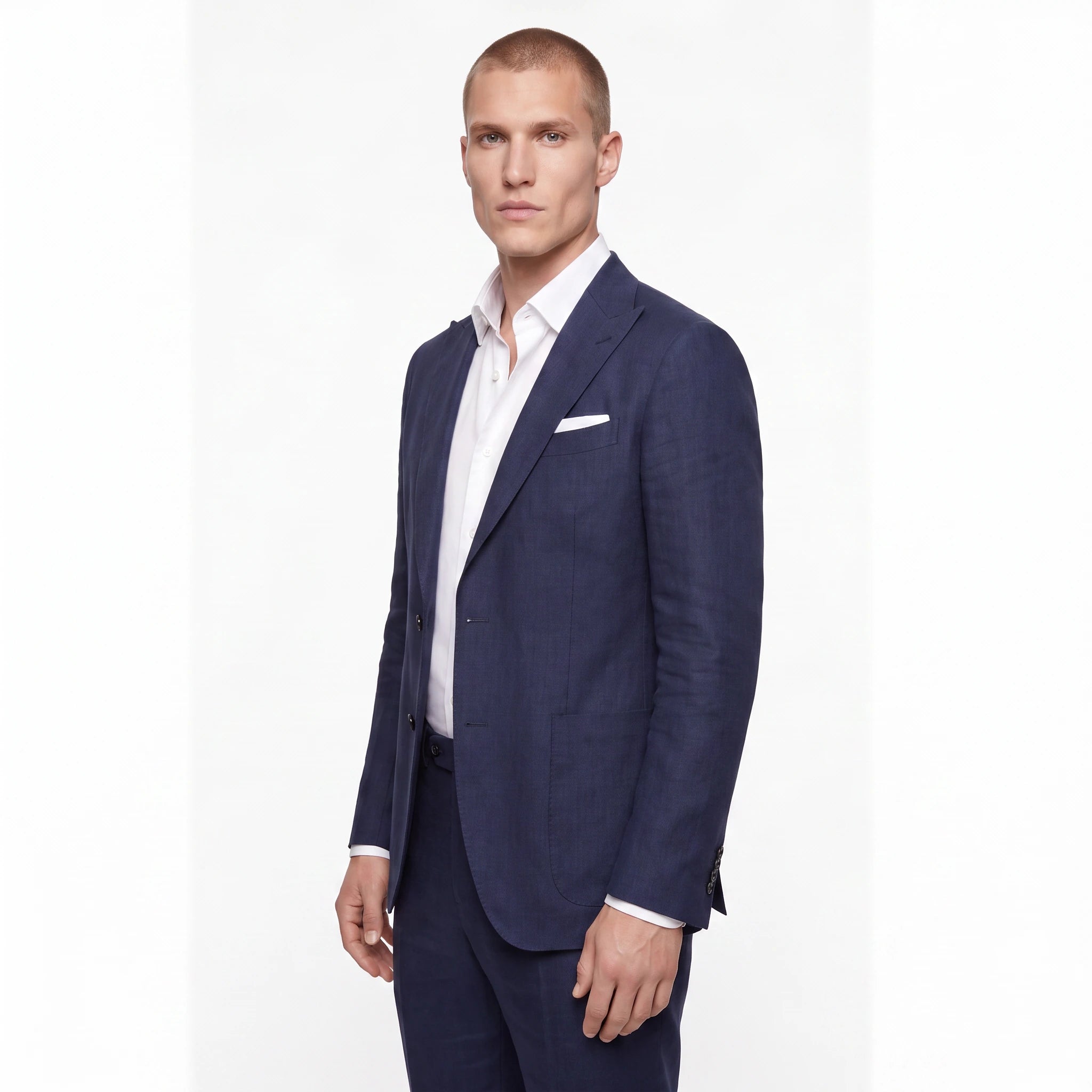 Riviera Linen Suit, Single Breasted