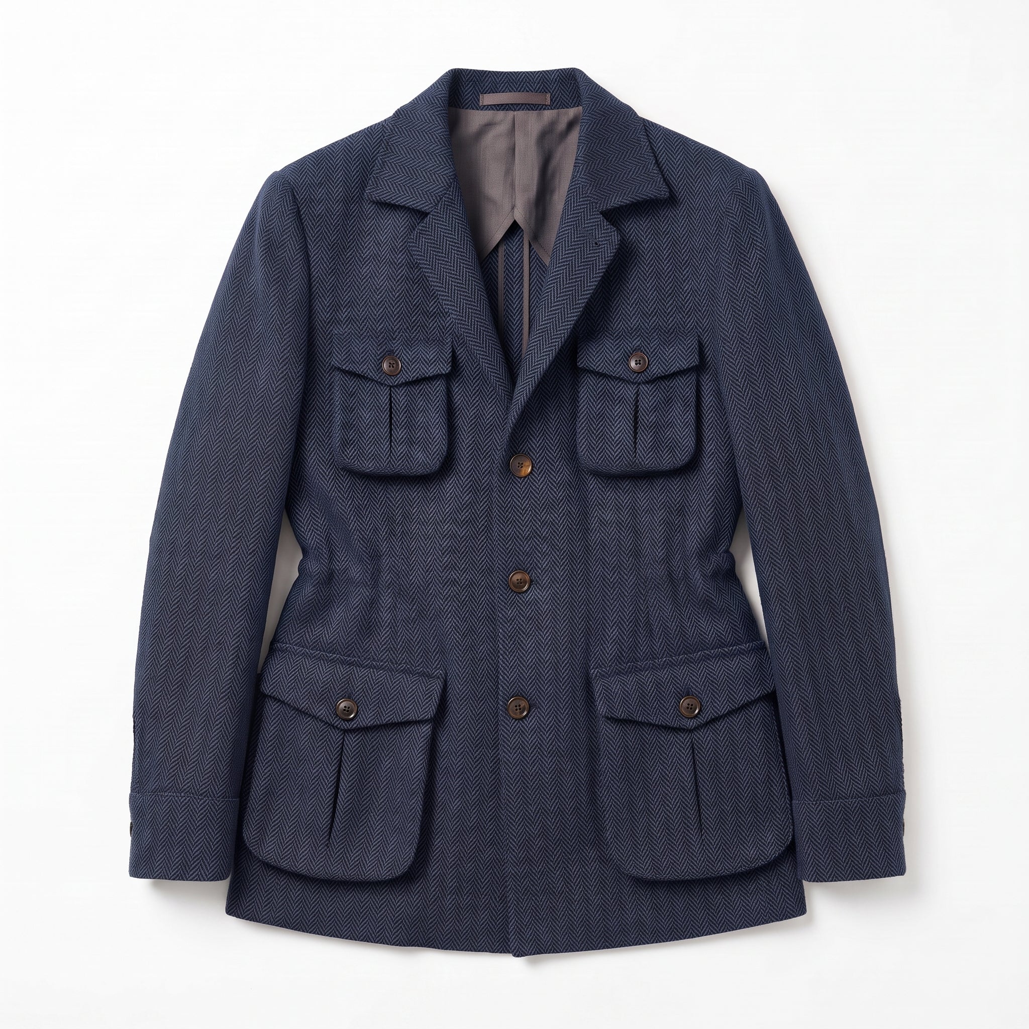 Zanzibar Herringbone Safari Blazer
